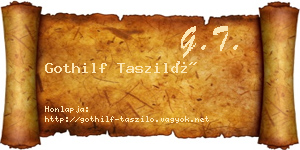 Gothilf Tasziló névjegykártya